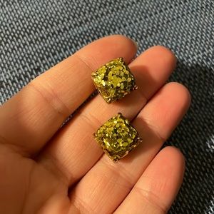 Kate Spade Gold Glitter Earrings